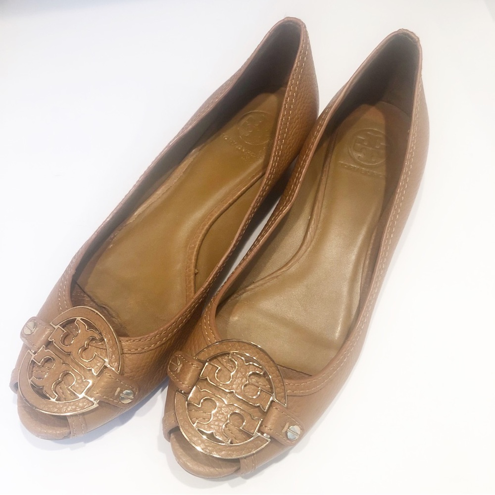 Tory Burch Amanda Demi Wedge - Tumbled peep toe wedges